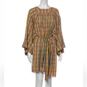 Doen Calder Dress M EUC Rainbow Plaid